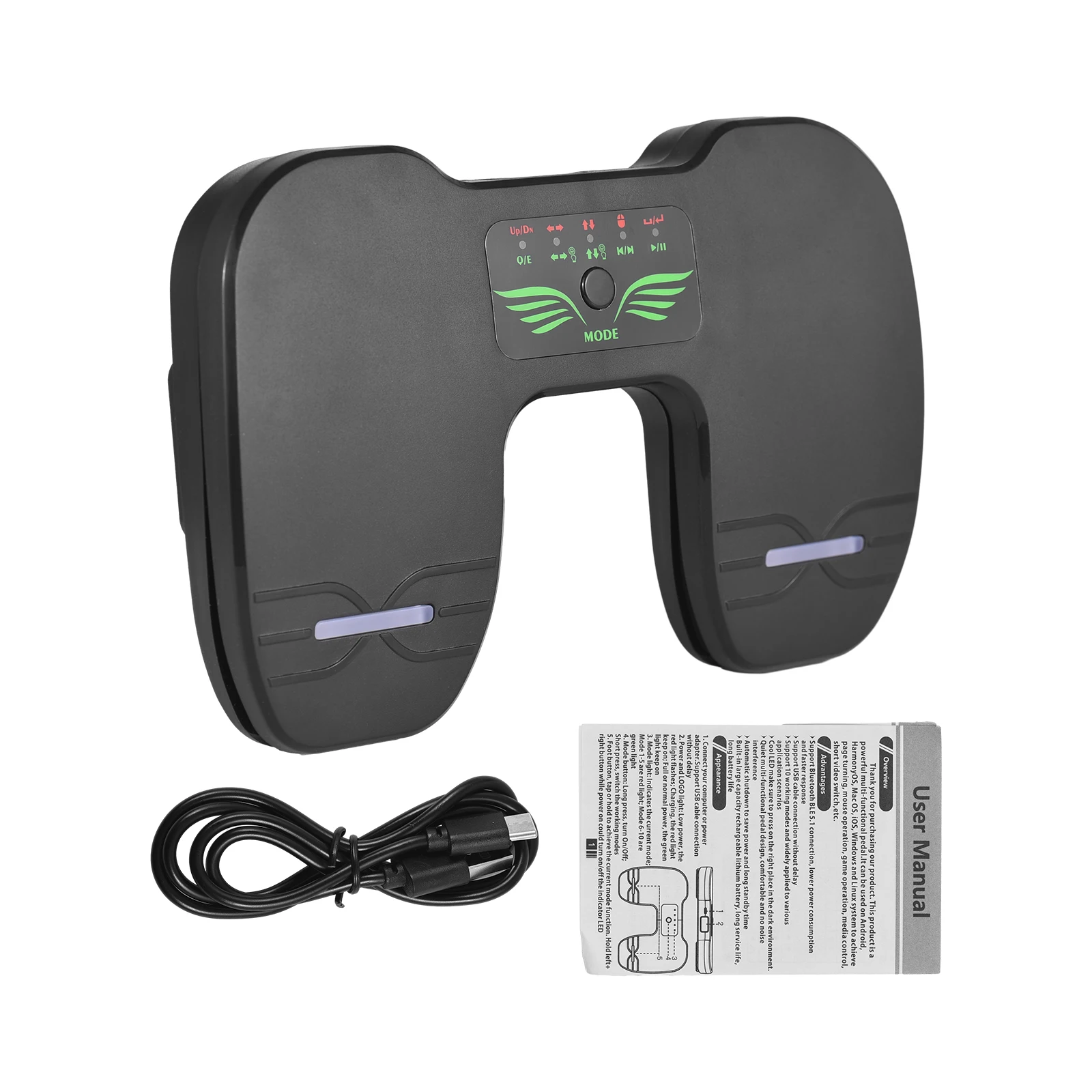 

Wireless Page Turner Pedal Music Page Turner for Tablet Smartphones BT Foot Page Turner Rechargeable with Remote Control Devices