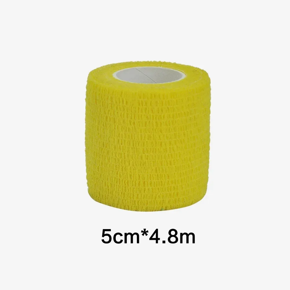 Yellow Gauze Motion Bandage Self-adhesive Breathable Elastic Bandages for Sports Fixing Finger Wrist Leg