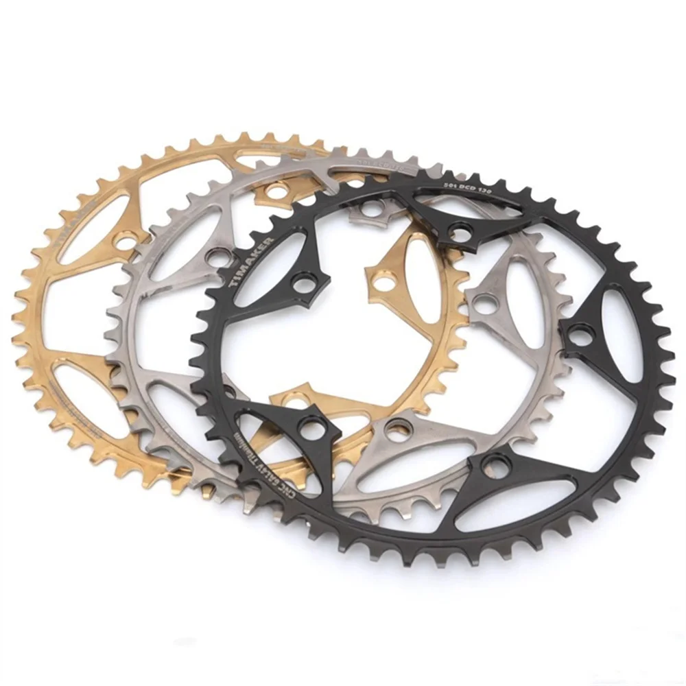 

Road bike titanium chainring 50T BCD130 chainwheel 1-12speed for brompton titanium gear50T