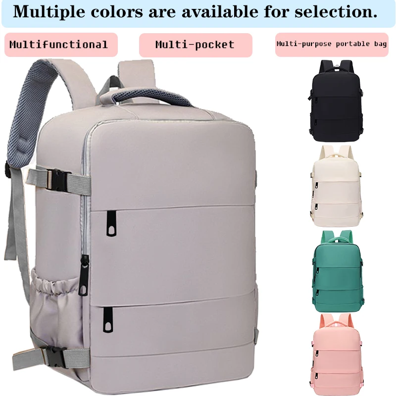 Women Large Capacity Travel Backpack Lightweight Waterproof Nylon School Bag With Luggage Strap Casual Daypack for Outdoor Trip
