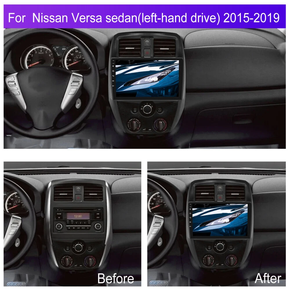 Car Stereo Multimedia Video Player with GPS Navigation 10inch Android 13 CarPlay Android Auto For Nissan Versa sedan 2015-2019