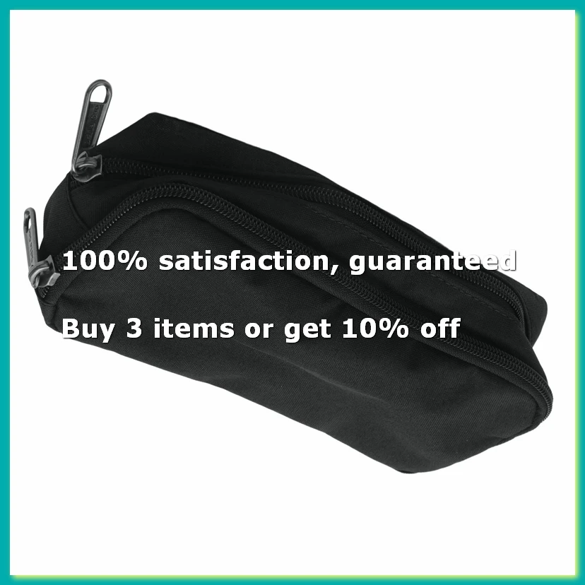 Big Capacity Pencil Case Oxford Storage Pouch Marker Pen Case Simple Stationery Bag School Office Organizer Black-DTD2