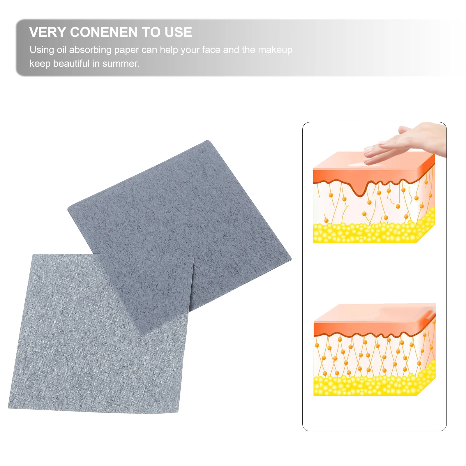 

200Pcs Oil Absorbing Sheets Portable Facial Oil Control Paper Makeup Blotting Sheets for Oily Skin Face Cleaning