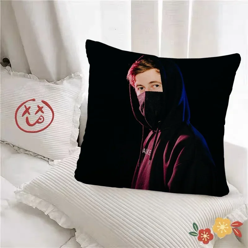 Pillowcase  Alan Walker Cushion Cover Luxury Anime Pillow Cushions Home Decor Throw Pillows Decorative Pillowcases 50x50 Sofa