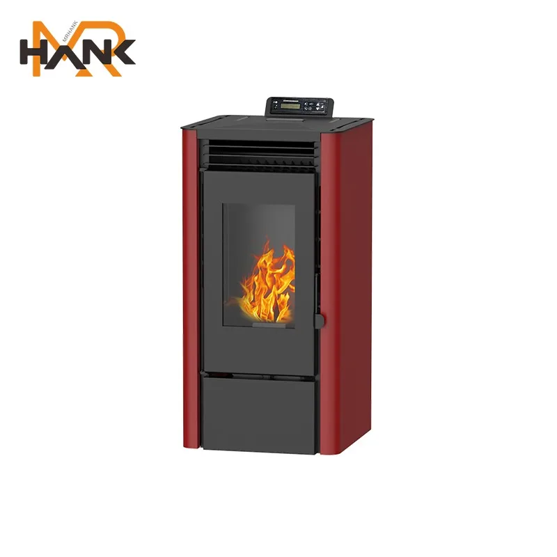 Modern Indoor Pellet Stove Smart Control Panel WIFI Connectivity Indoor Designers Style Manufacturers Apartment Made Steel Wood