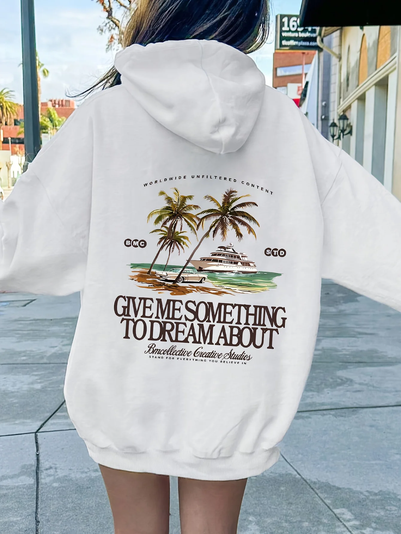 

Tropical Graphic Print Autumn and Winter Cotton Hoodie for Men and Women Casual Outdoor Street Sports Training Brand Trend