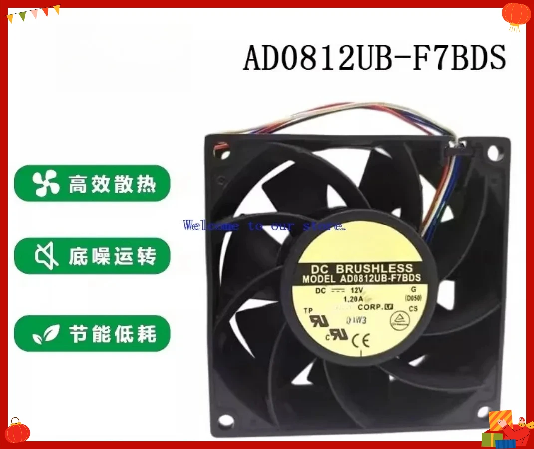 

For ADDA AD0812UB-F7BDS DC 12V 1.20A 8038 High Speed Large Air Volume Cooling Fan (WYH001)