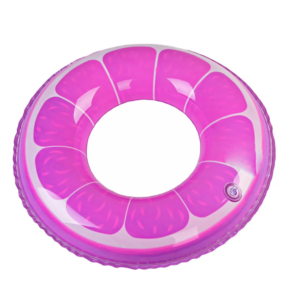 

Fruit Printed Inflatable Swimming Ring Kids Orange Design Pool Beach Swimming Floats Beginner Safety Environment Friendly Non