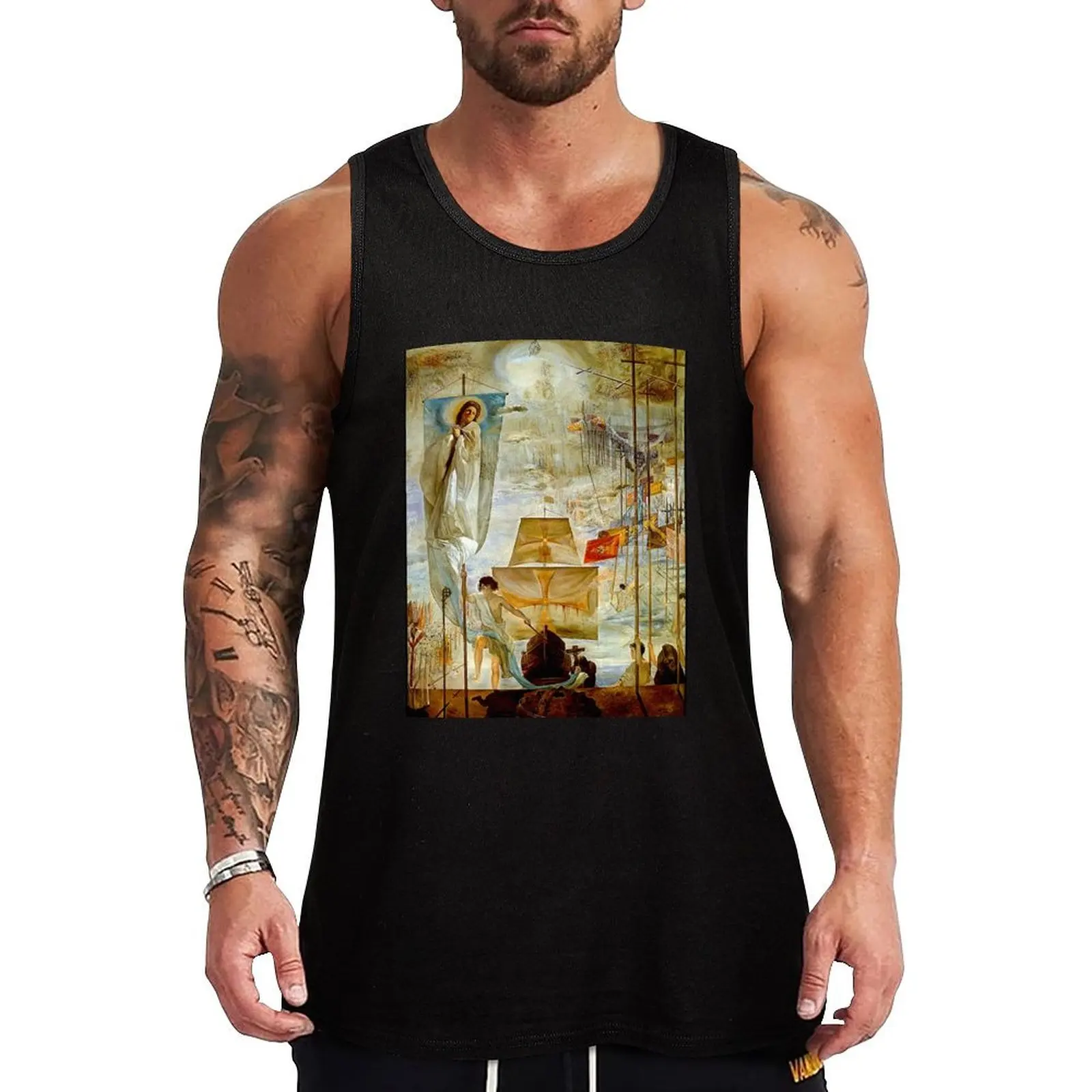 

CHRISTOPHER COLUMBUS : Vintage 1958 Discovery of America Tank Top Casual Sleeveless Tank Top Loose Fit Daily Wear