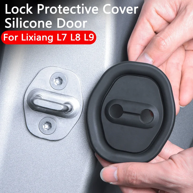 

Car Door Lock Protective Cover for Li Lixiang L7 L8 L9 Leading Ideal Lock Buckle Silicone Protection Trim Decoration Accessory