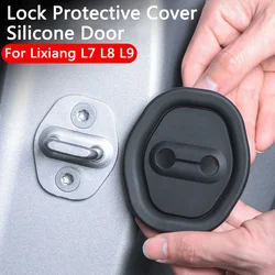 Copertura protettiva per serratura portiera auto per Li Lixiang L7 L8 L9 Accessorio decorativo per rivestimento di protezione in silicone con fibbia ideale per serratura