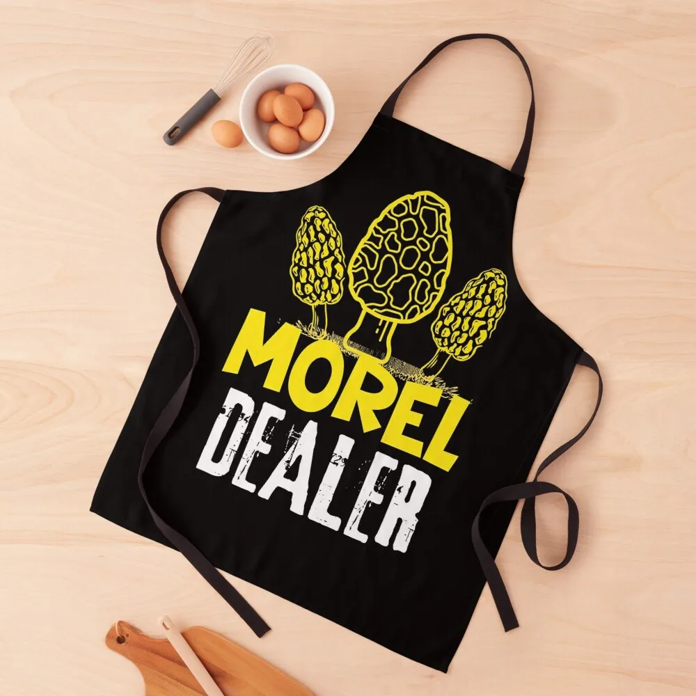 Morel Dealer, Retro Morel, Mushroom Hunting Foraging? T-shirt Apron household woman Women's Apron