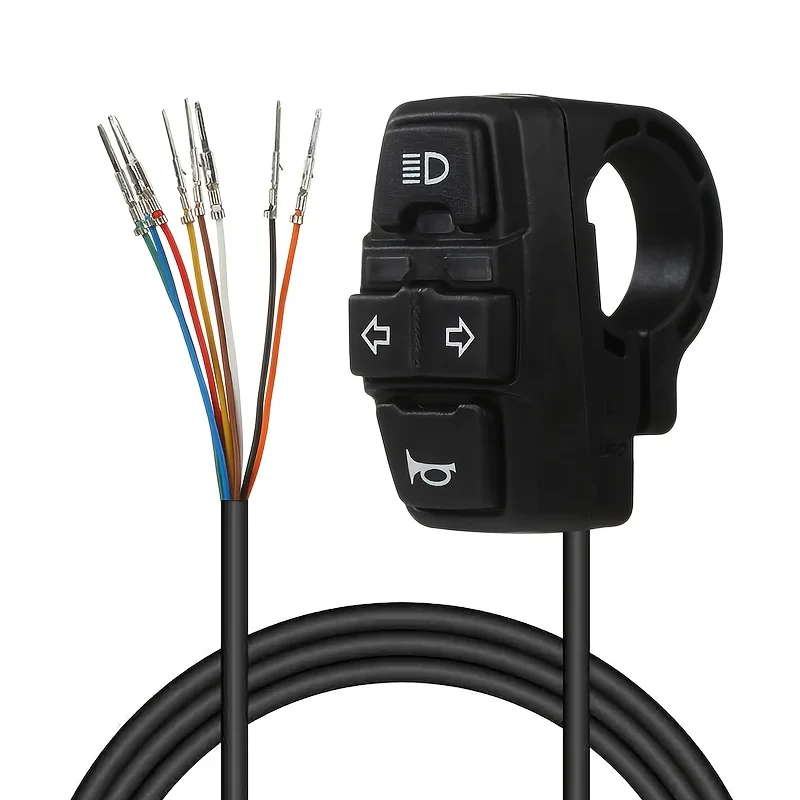 3 في 1 مفتاح للدراجات النارية تشغيل وإيقاف المصابيح الأمامية مفتاح التوجيه ملحقات تعديل الدراجة النارية