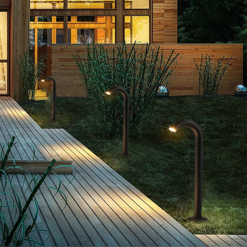 Outdoor Waterproof IP65 5W LED Lawn Lamp Modern Simple Aluminum Pillar Garden Path Square Landscape Lawn Lights AC85-265V