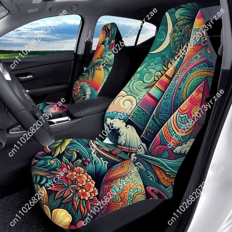 

Tropical Hibiscus Car Seat Covers Universal Environmentally Friendly Interior Decorations Comfortable Breathable Car Seat Covers