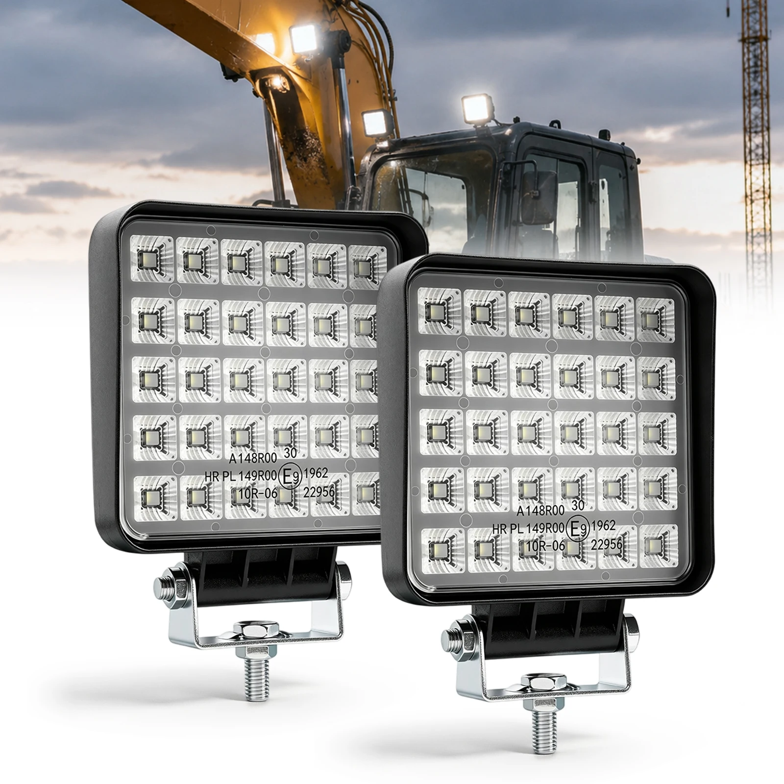 HL LED Work Lights with Integrated Toggle Switch Flood Led Work Lights for Excavator Grader Crawler Dozer Loader off-road use