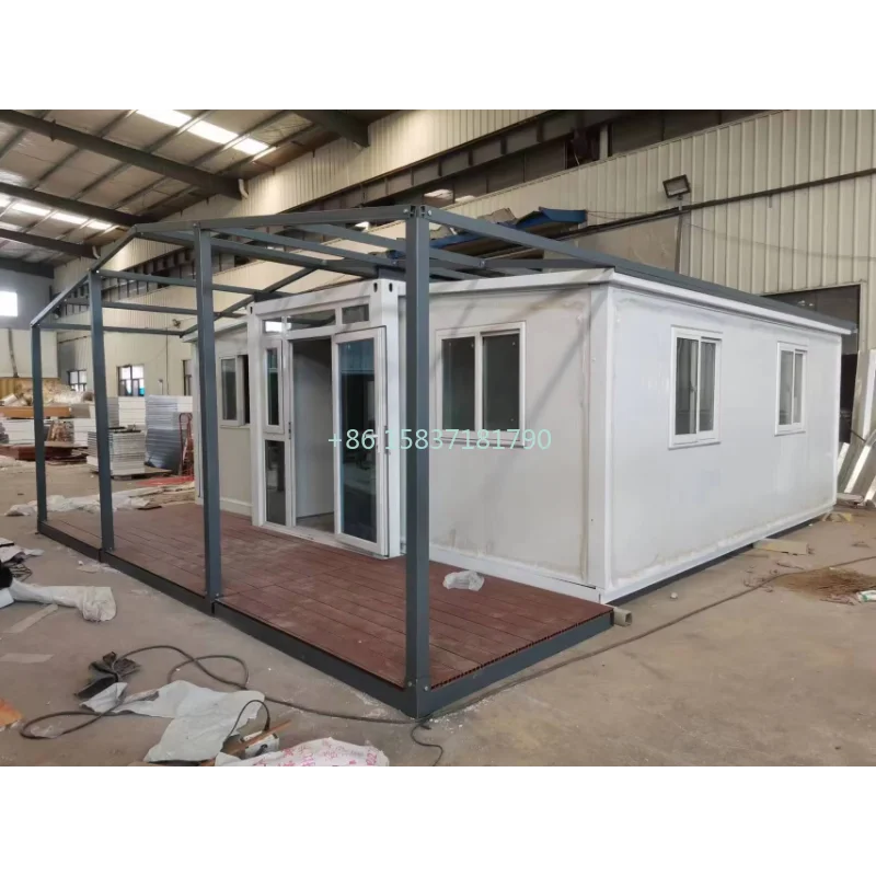 Luxury Container House Mobile Folding Tiny House Wholesale Price Anti Corrosion Expandable House Container with Solar Panels