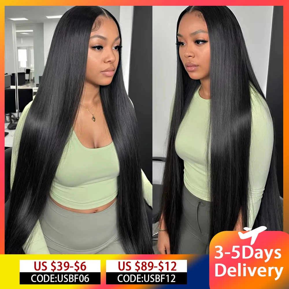 40 52 Inch 200 Density Silky Straight 13x6 Hd Lace Frontal Wigs For Women 13x4 Brazilian Remy Hair Wigs Human Hair Wigs Natural