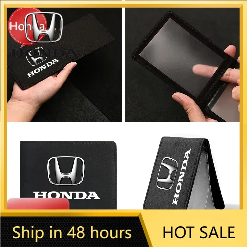 

Car Accessories XR Car New Honda Portable Car Driver License Holder PU Leather Card Bag For Honda Civic Fit Jazz Accord Pilot Pa