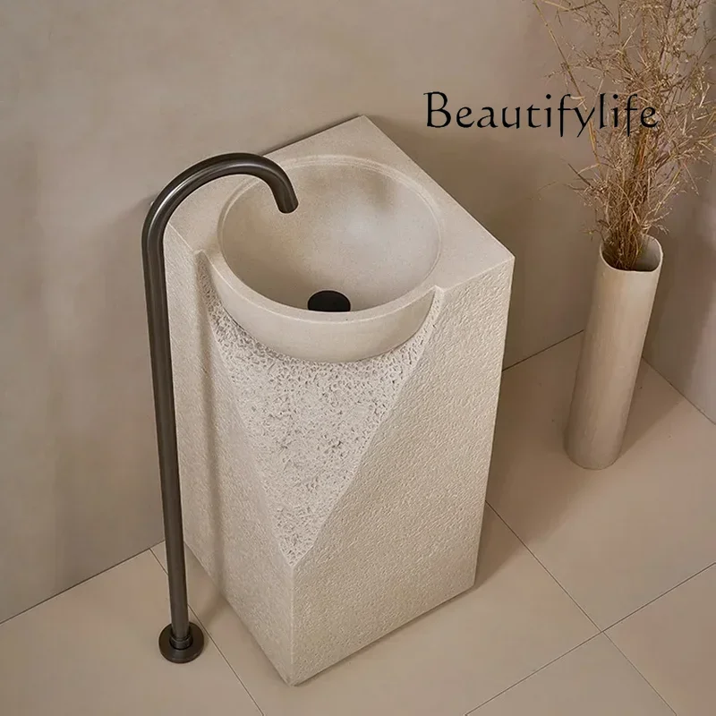 

JB Минималистичная высококачественная креативная раковина на пьедестале, напольная встроенная художественная раковина, каменная современная раковина для мытья
