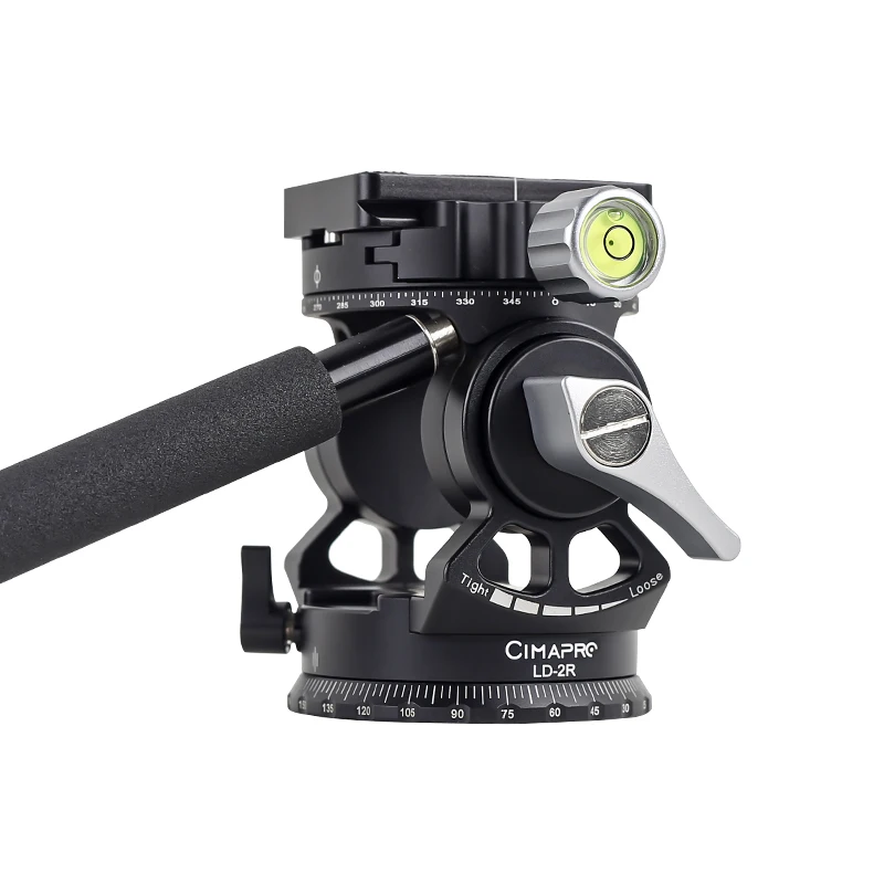 Cimapro LD-1S dual panoramic tripod head hydraulic oil video damping head is used for tripod tripod camera bracket mobile SLR