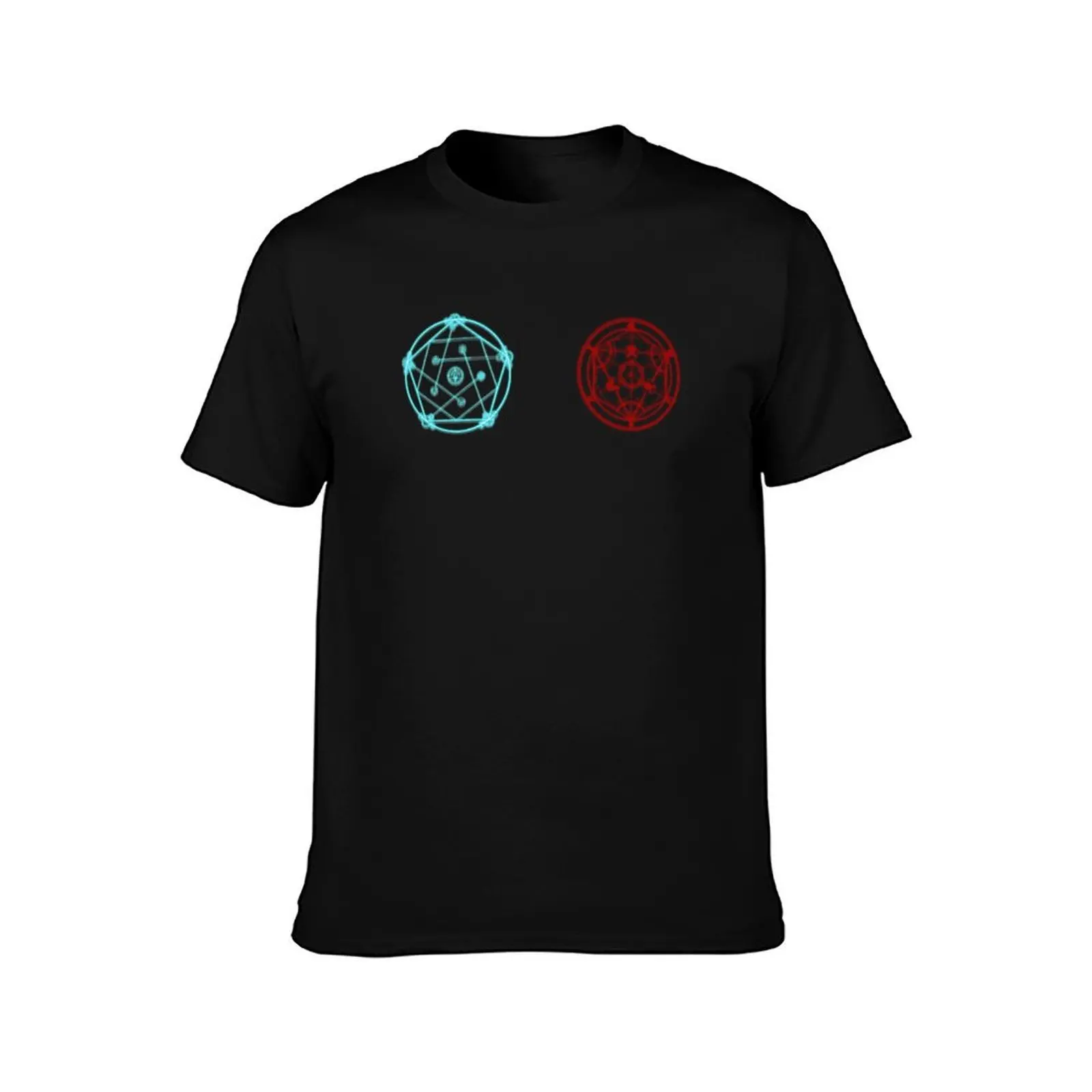 transmutation circle and reverse transmutation circle T-Shirt Summer Casual Cotton Tee Oversized Streetwear Tops 100% Cotton