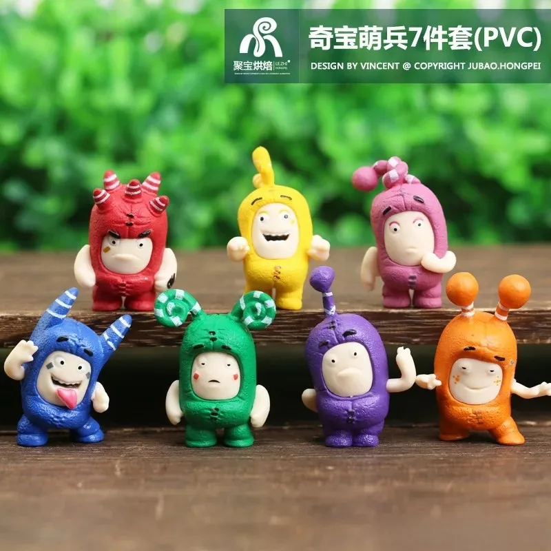 7pcs/set Cute Oddbods Action Figures Toys