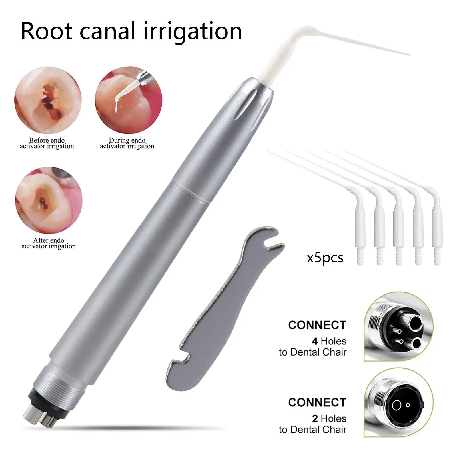 Dental air scaler handpiece Sonic Root Canal Irrigation Tips fit NSK KAVO 2/4Hole