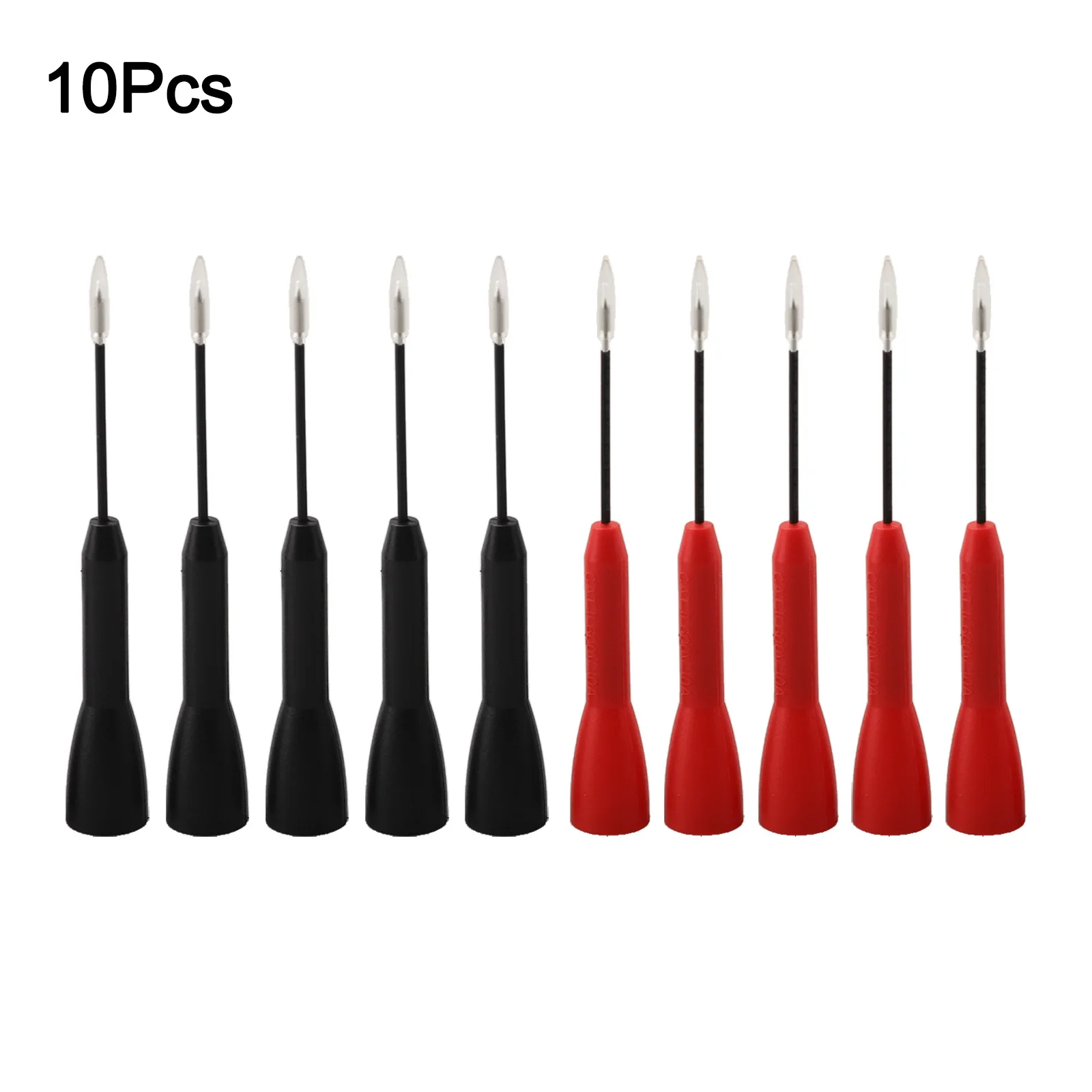 2mm Banana Socket Back Probes 10A Current 1mm Tip 84.5mm Length Black Red Electrical Testing For 2mm Test Leads