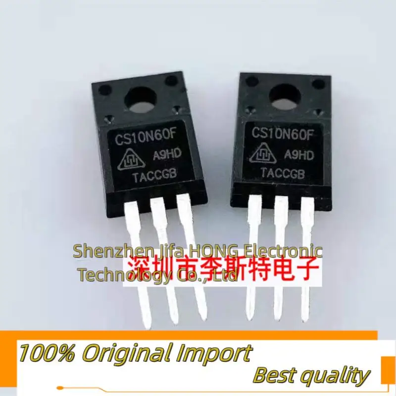 10PCS/Lot CS10N60F  TO-220F 600V 10A MOSFET Imported Original  Best Quality