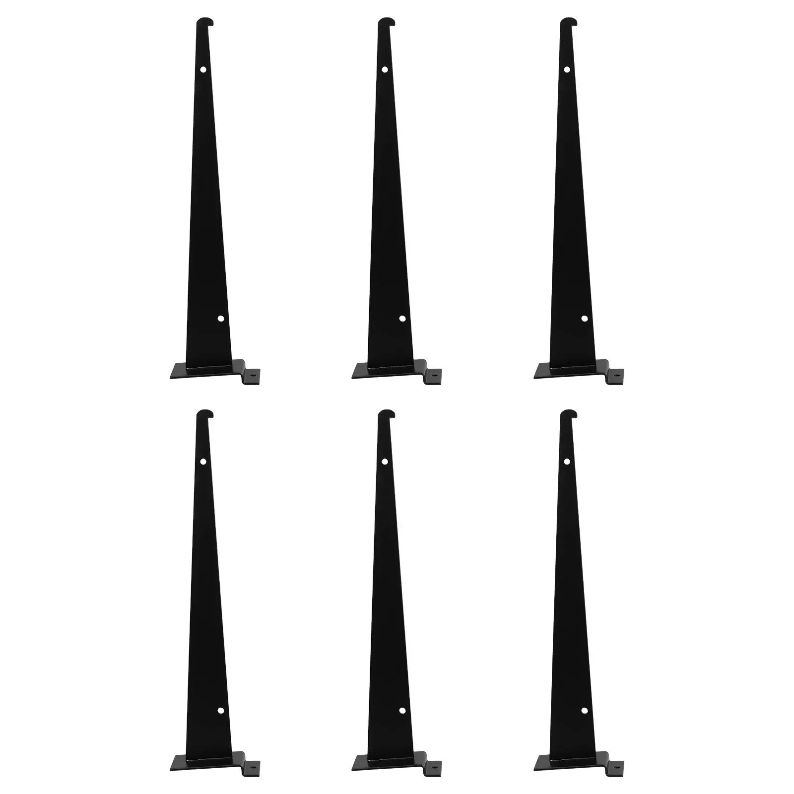 

6Pcs Slatwall Shelf Brackets Heavy Duty Metal Display Support for Supermarket Warehouse Organizing Shelving Accessories