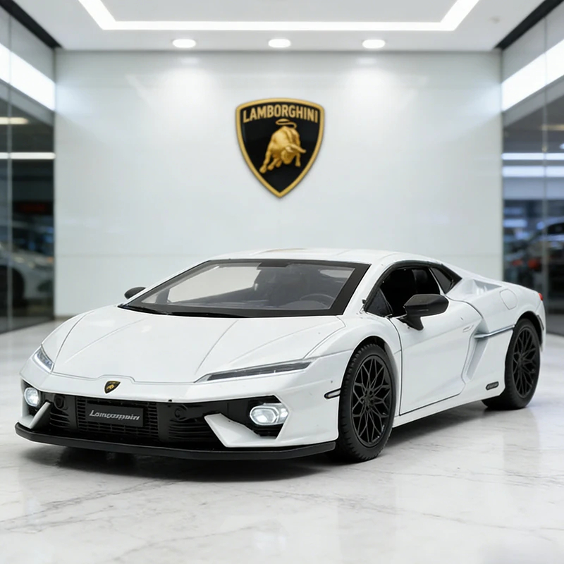 Lamborghini Temerario – modèle de voiture en alliage, son et lumière, jouet à collectionner pour enfants, cadeau d'anniversaire, 1:32