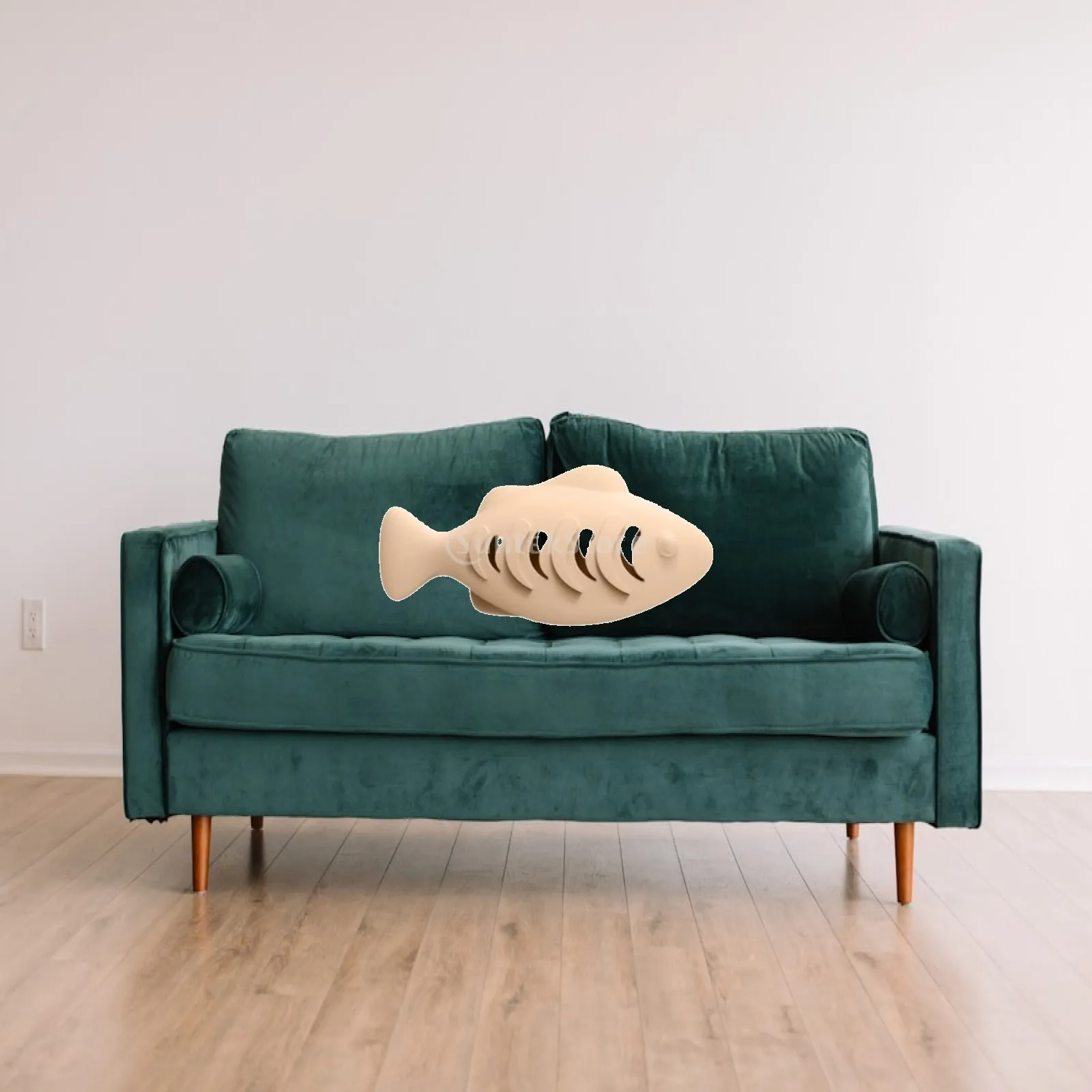 

Silicone Fish Shape Cat Toys Catnip Treat Feeder Interactive Chews Toy for Indoor Cats Kitten