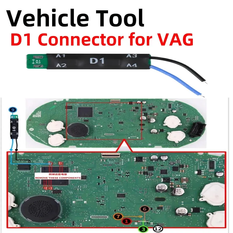 

New CGDI CG100X D1 Adapter for VAG MQB D70F34xx D70F35xx Cluster Repair without Soldering, No Lift Pin