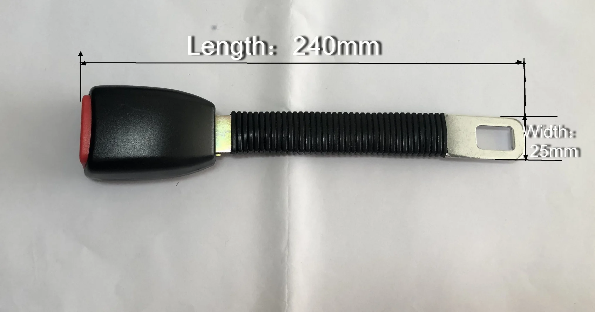 Seat Belt Extender Extension Rigid flexible  Stem For 25mm Wide Buckle Add 240mm Fit  Hyundai Santa cars