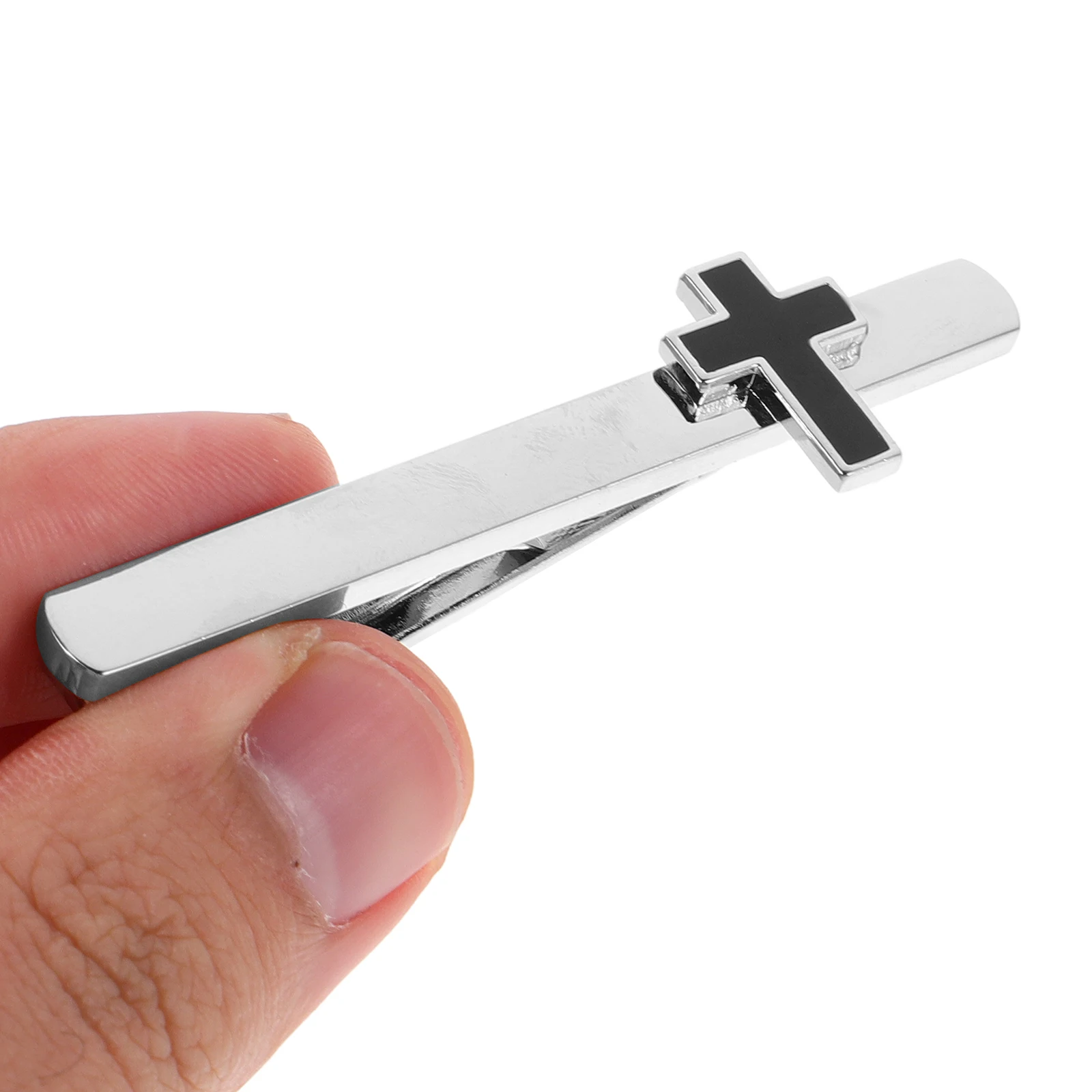 

Cross Tie Clip Metal Decorative Clips Collar Men's Fashion Necktie Mens Neckties