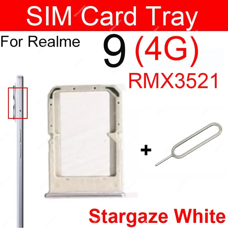 Sim Card Tray For Realme 9 9 Pro 9i 4G 5G Dual SIM Card Slot Holder   Card Adapter Replacement Reapir Parts