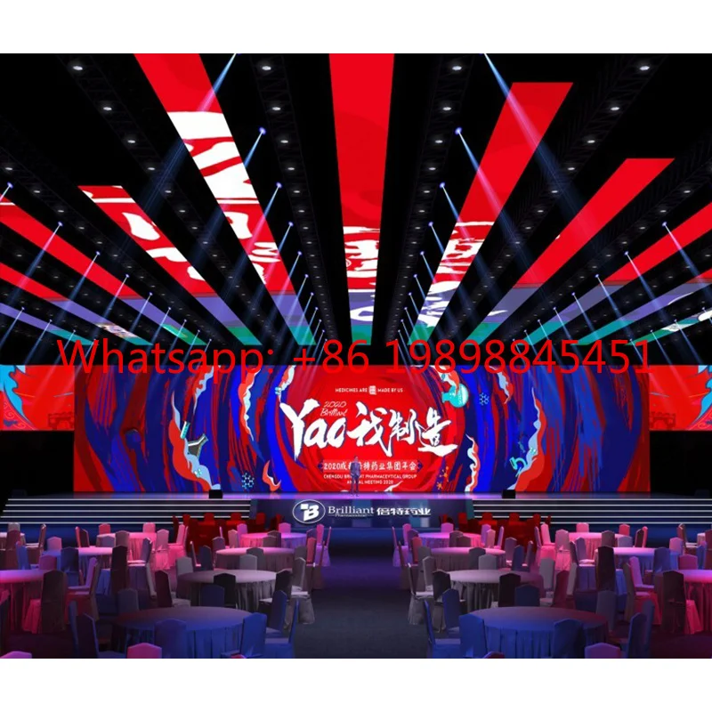 Lecede IP65 Waterproof LED Video Wall, Indoor Outdoor Concert Stage Rental LED Display Screen