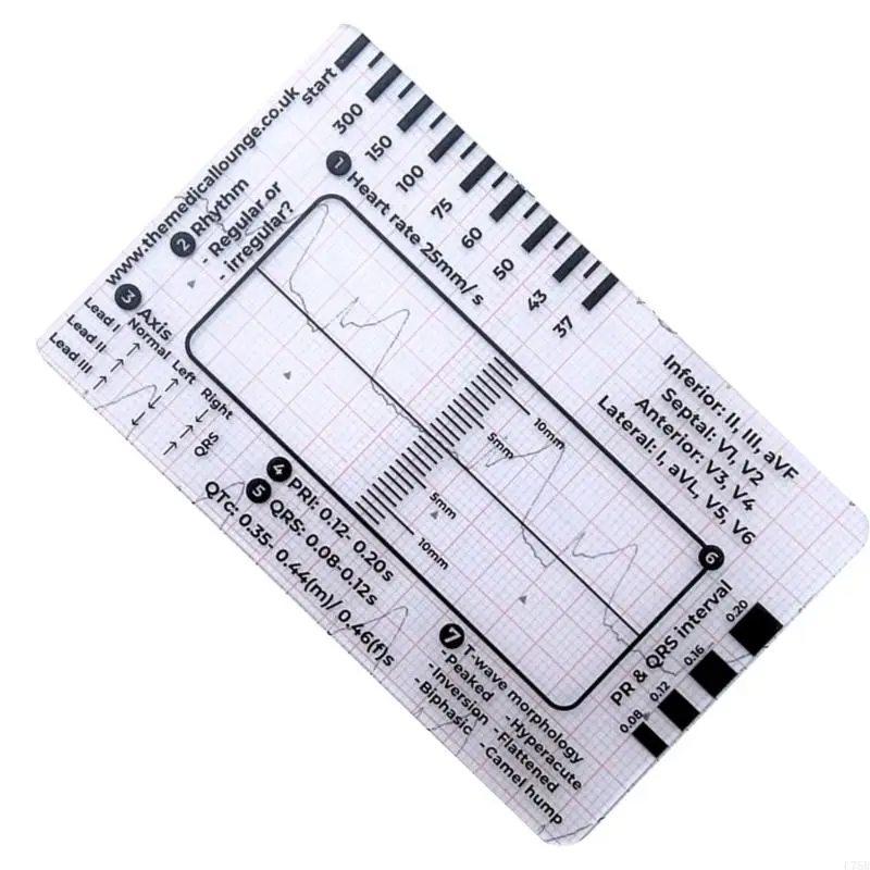 U75B Tragbare EKG-Interpretationsleitfadenkarte für eine genaue EKG-Interpretation