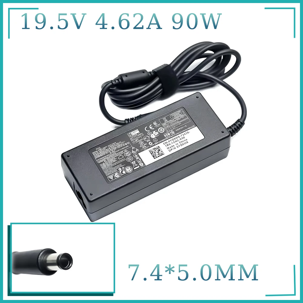 

19.5V 4.62A 90W Laptop AC Adapter Charger For DELL E4300 E4310 E5400 E5410 E5420 E5500 1420 1501 1521 1525 D400 Inspiron 14R