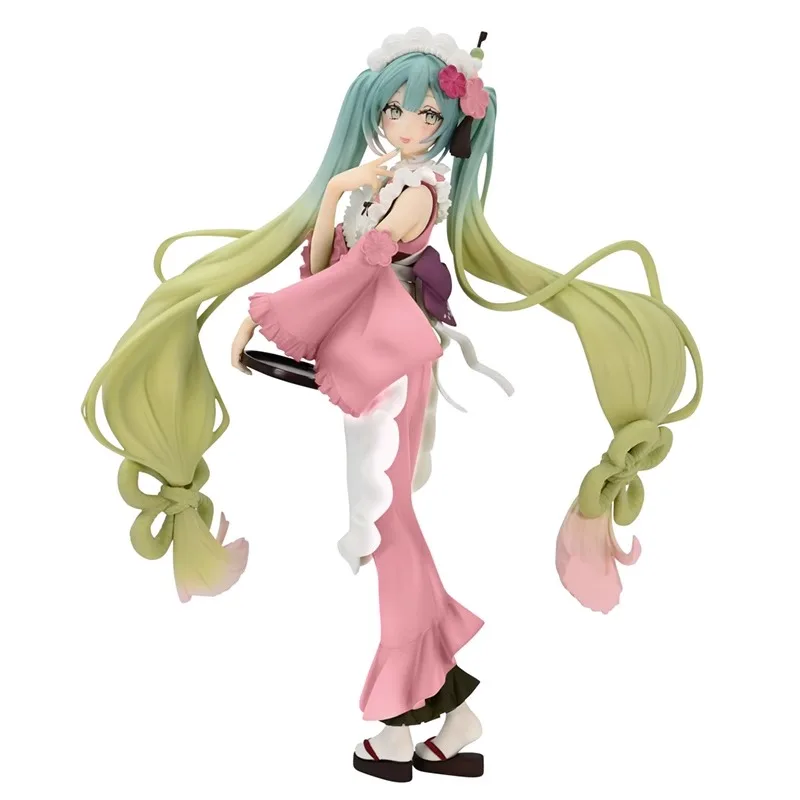 Hatsune miku matcha green tea Action Figure Back To School Anime Peripheral Kawaii Girl Desktop Decoration Collection Model Toys