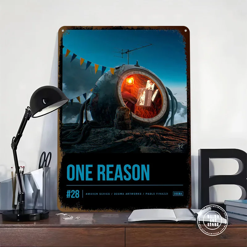 One Reason Poster Retro 3D Printed Metal Signs Customized Wall Hanging Gift for Living Room Decorations Man Decor Luxury Art Men