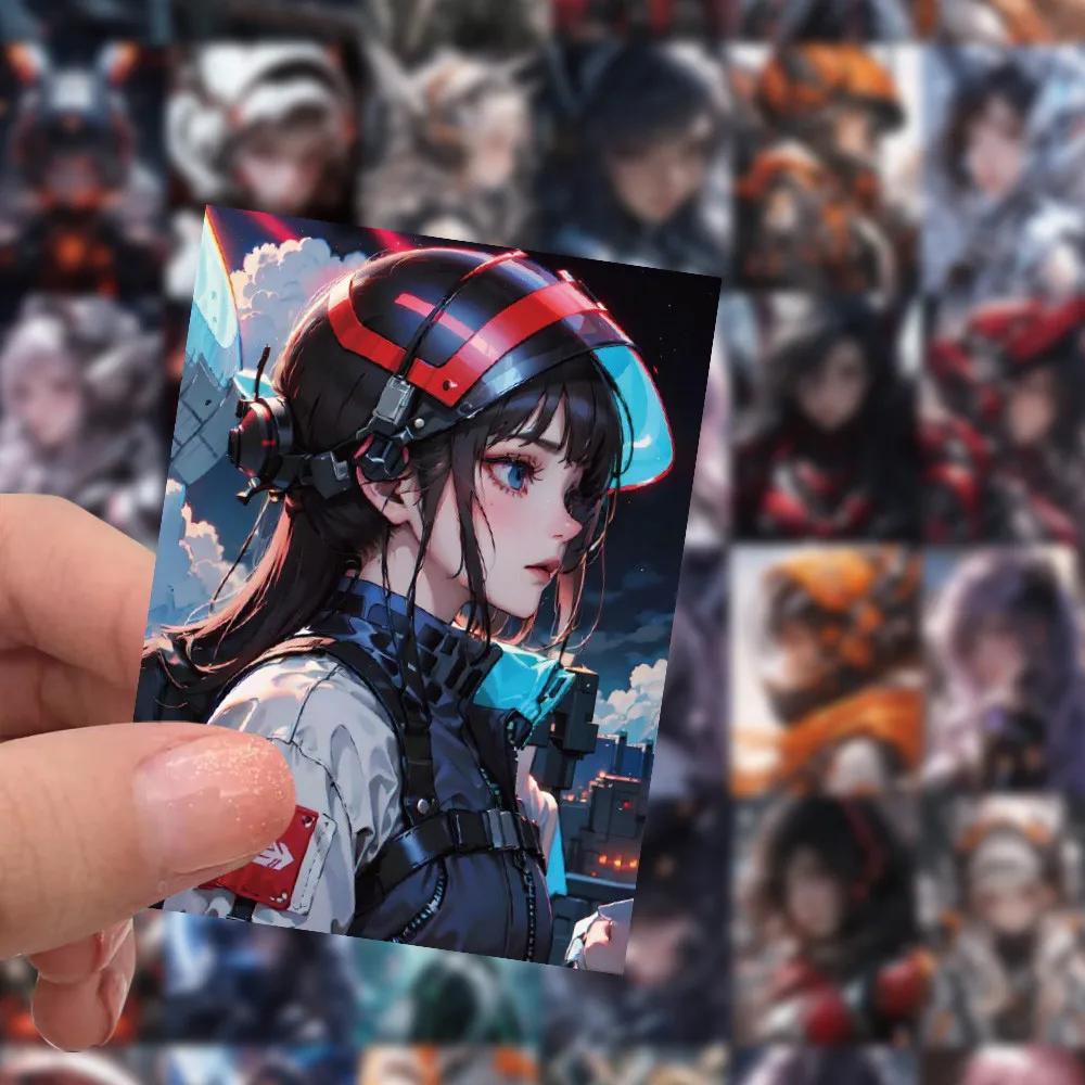 60 قطعة من ملصقات Mecha Girl - ديكور مستوحى من الخيال العلمي لمشاريع الهواتف وأجهزة الكمبيوتر المحمولة متجر AnimeWorlds