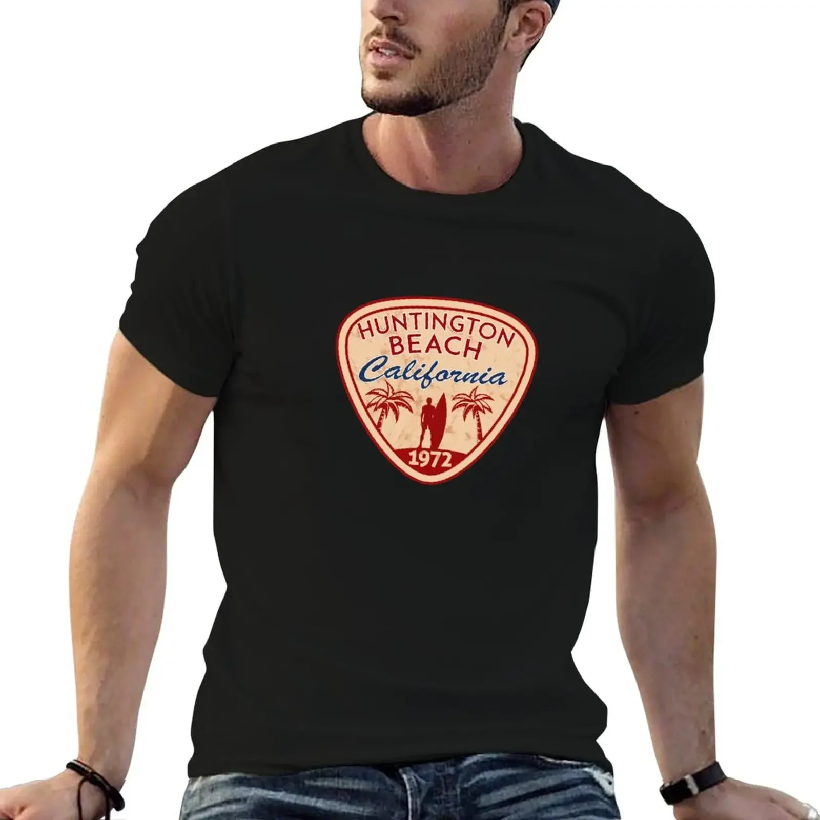 

Surfing HUNTINGTON BEACH CALIFORNIA Surf Surfer Surfboard Waves Ocean 9 T-Shirt designer shirts men clothing