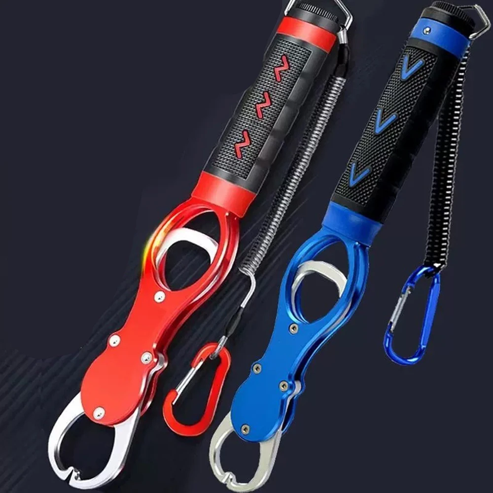 

Aluminum Alloy Fishing Lip Gripper 1Pc Portable Fish Plier with Weight Scale Hand Grip Outdoor Accessories