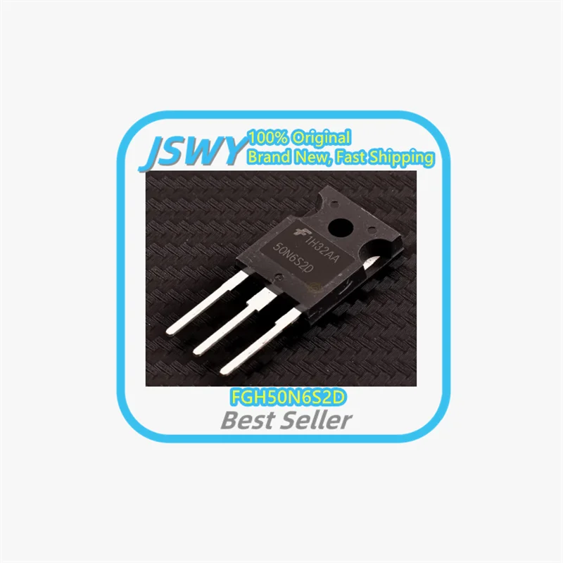 

(5/50 pieces) FGH50N6S2D 50N6S2D TO-247 600V 75A IGBT Field Effect Transistor, Brand New Original