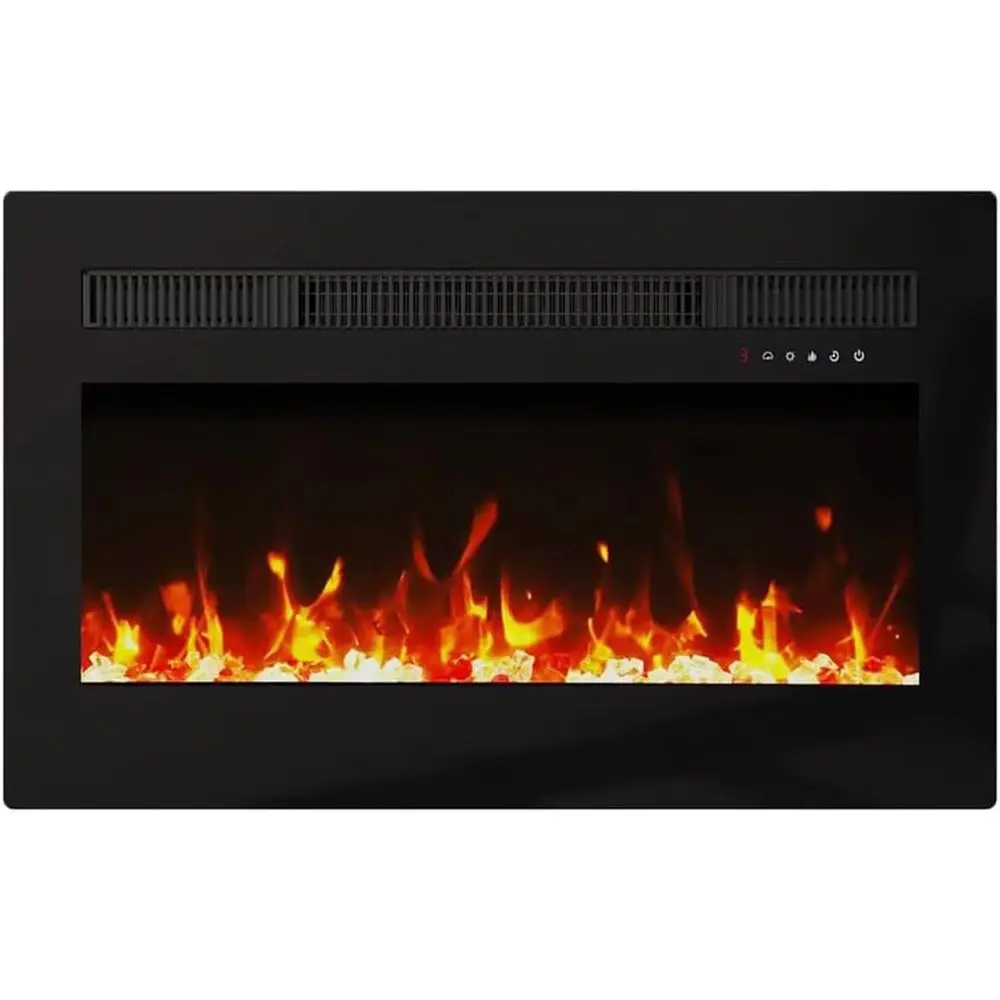 

60-inch Electric Fireplace with Remote, Timer, Touch Controls, Adjustable Flame & Speed
