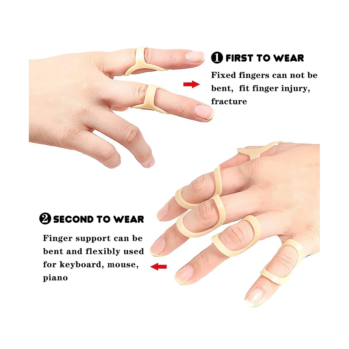 5 PCS Trigger Finger Splint, Support and Protection for Arthritis, Finger Straightening, Mallet Finger Brace