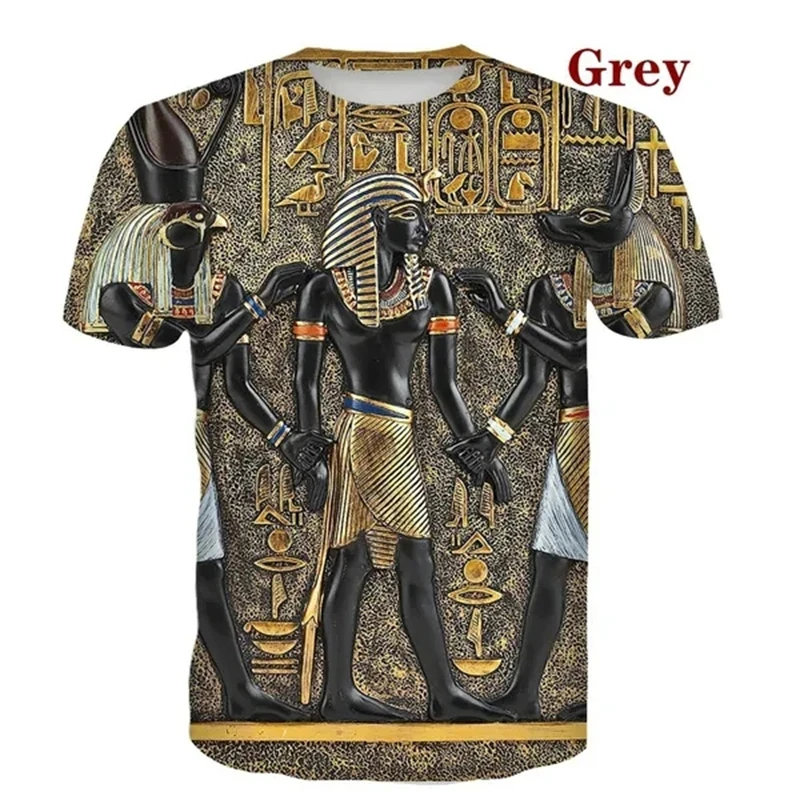 Horus Ancient Horus T-shirt Egyptian God Eye Of Egypt Pharaoh Anubis Face T Shirt For Men Women Funny Tops Streetwear Tees Homme