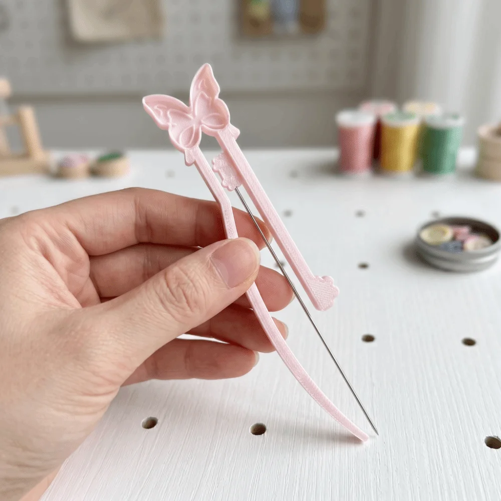 Single/Double Needle Fuse Bead Pen Butterfly Long Smooth-Tip Collage Bead Pen High-Quality Point Grip Collage Fuse Needle